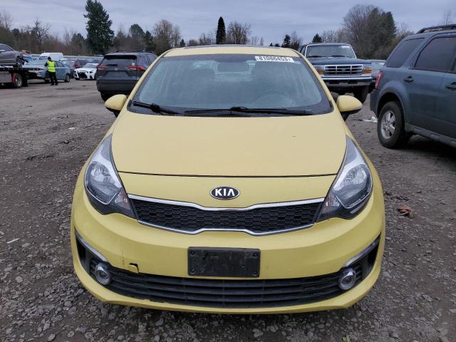 KNADN4A33G6667801 - 2016 KIA RIO EX YELLOW photo 5