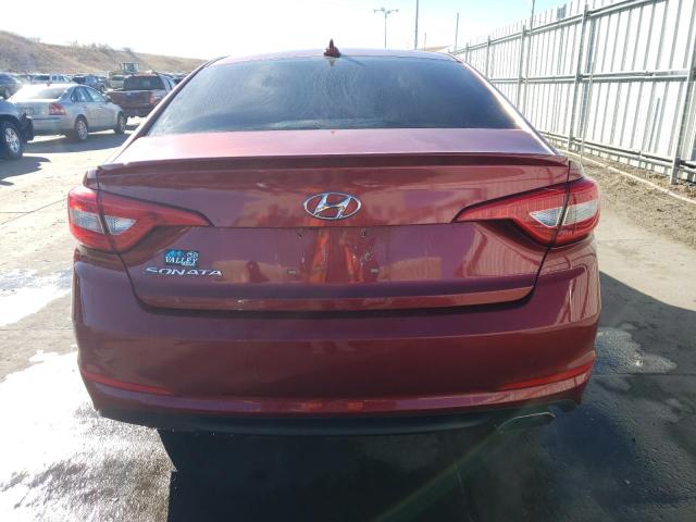 5NPE24AF7GH369591 - 2016 HYUNDAI SONATA SE RED photo 6