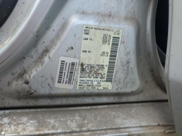 1N4AL3APXGC231432 - 2016 NISSAN ALTIMA 2.5 ვერცხლისფერი ფოტო 12