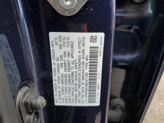 2HKRW6H38KH211055 - 2019 HONDA CR-V LX BLUE photo 13