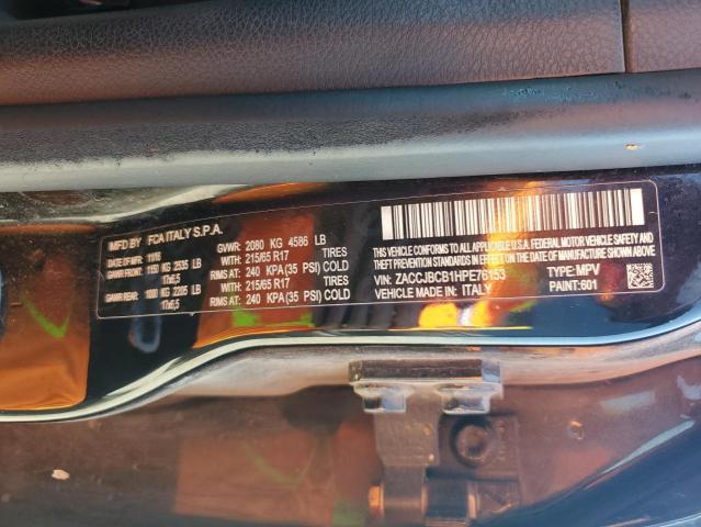 ZACCJBCB1HPE76153 - 2017 JEEP RENEGADE TRAILHAWK BLACK photo 14