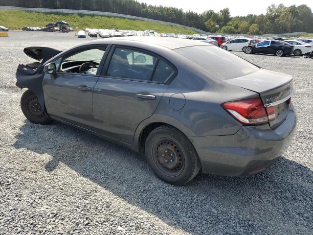 2HGFB2F52DH600377 - 2013 HONDA CIVIC LX GRAY photo 2