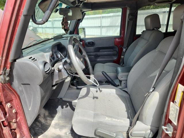 1J8GA591X7L105828 - 2007 JEEP WRANGLER SAHARA BURGUNDY photo 7
