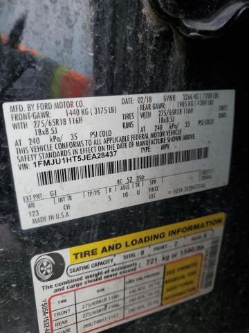 1FMJU1HT5JEA28437 - 2018 FORD EXPEDITION XLT BLACK photo 14