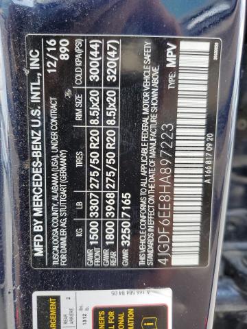 4JGDF6EE8HA897223 - 2017 MERCEDES-BENZ GLS 450 4MATIC BLUE photo 13