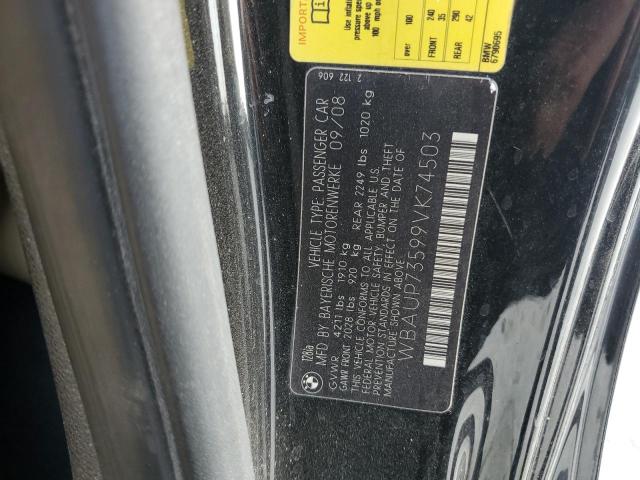 WBAUP73599VK74503 - 2009 BMW 128 I BLACK photo 12