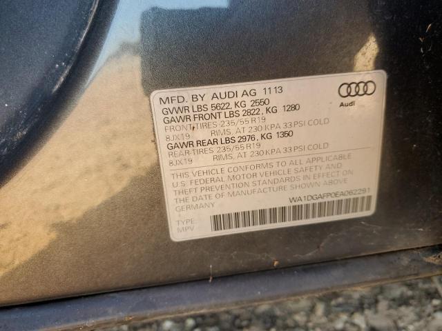 WA1DGAFP0EA062291 - 2014 AUDI Q5 PREMIUM PLUS GRAY photo 13