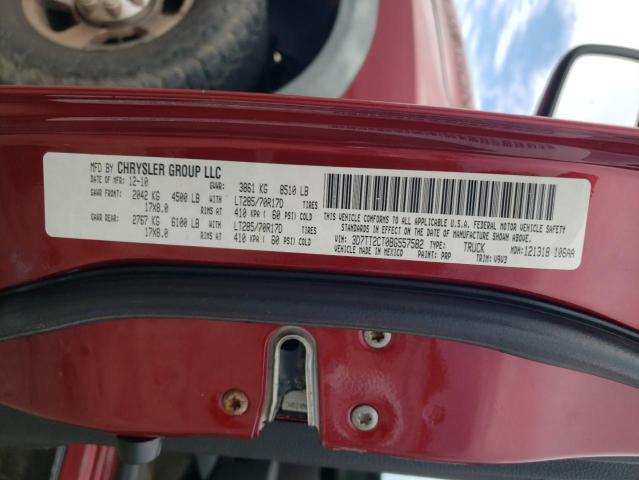 3D7TT2CT0BG557582 - 2011 DODGE RAM 2500 RED photo 13