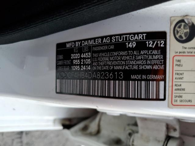 WDDGF4HB4DA823613 - 2013 MERCEDES-BENZ C 250 WHITE photo 13