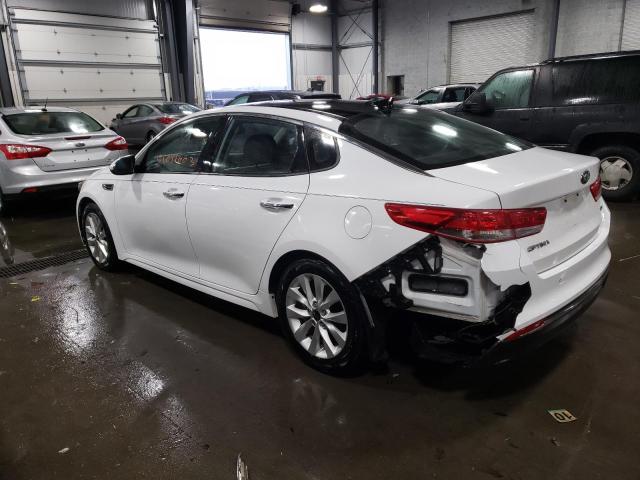 5XXGU4L31GG095063 - 2016 KIA OPTIMA EX WHITE photo 2