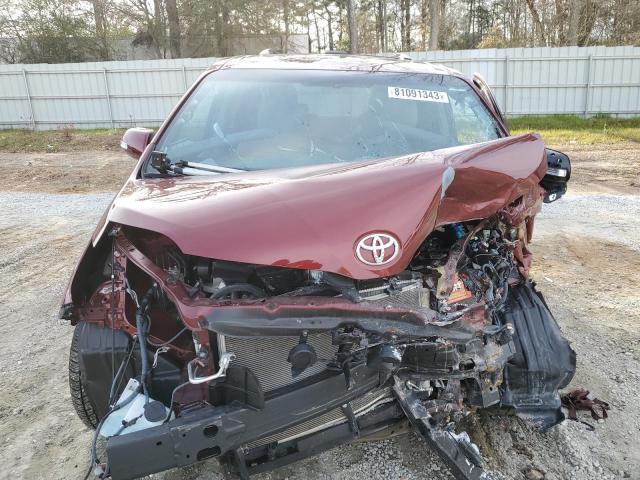 5TDYK3DC6GS733440 - 2016 TOYOTA SIENNA XLE BURGUNDY photo 5