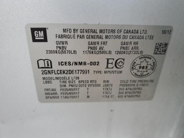 2GNFLCEK2D6177991 - 2013 CHEVROLET EQUINOX LS SILVER photo 13