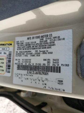 3LN6L2LU6FR629004 - 2015 LINCOLN MKZ HYBRID Krem fotoğraf 12