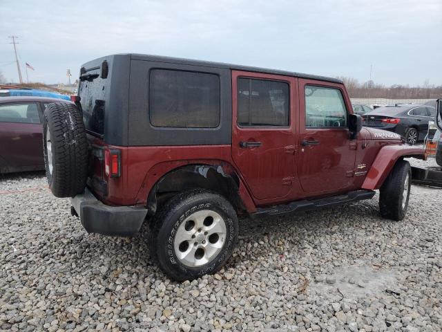 1J4GA59118L537212 - 2008 JEEP WRANGLER U SAHARA MAROON photo 3