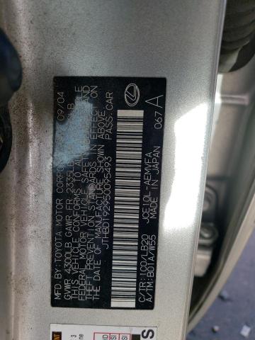 JTHBD192950095493 - 2005 LEXUS IS 300 SILVER photo 12