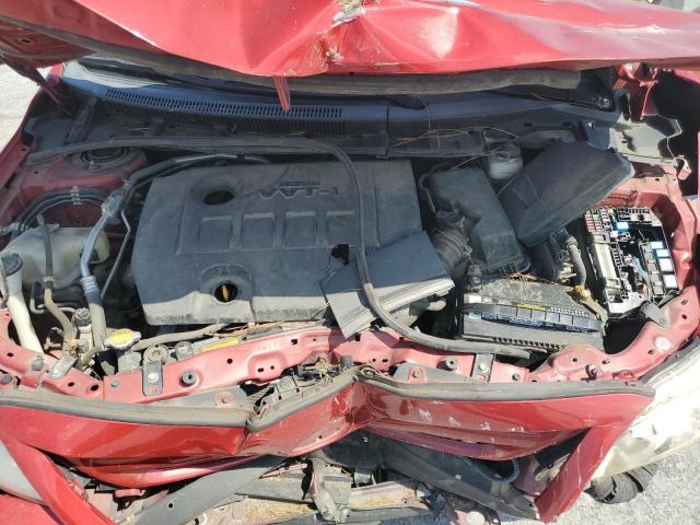 5YFBU4EEXCP047023 - 2012 TOYOTA COROLLA BASE Rojo foto 11