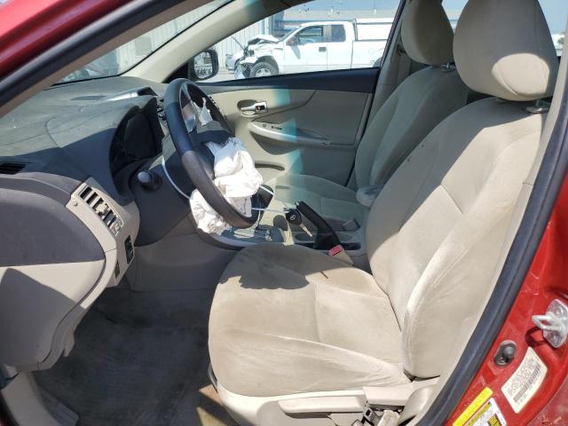 5YFBU4EEXCP047023 - 2012 TOYOTA COROLLA BASE Rojo foto 7