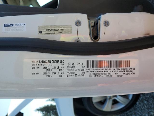 1C4NJCBB2ED674508 - 2014 JEEP COMPASS SPORT 白色 照片 13