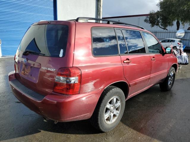 JTEGD21A050123094 - 2005 TOYOTA HIGHLANDER RED photo 3