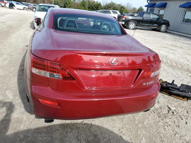 JTHFF2C26B2515253 - 2011 LEXUS IS 250 RED photo 6