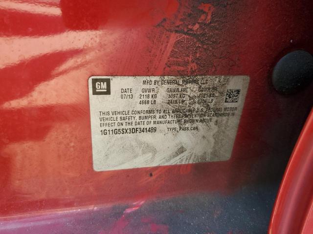 1G11G5SX3DF341489 - 2013 CHEVROLET MALIBU 3LT Rot Foto 13
