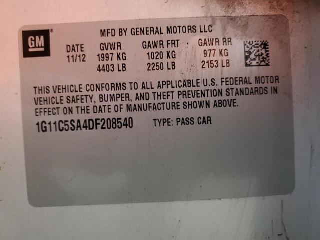 1G11C5SA4DF208540 - 2013 CHEVROLET MALIBU 1LT Сұр фото 12