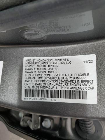 19UDE4H65PA012718 - 2023 ACURA INTEGRA A-SPEC TECH GRAY photo 12