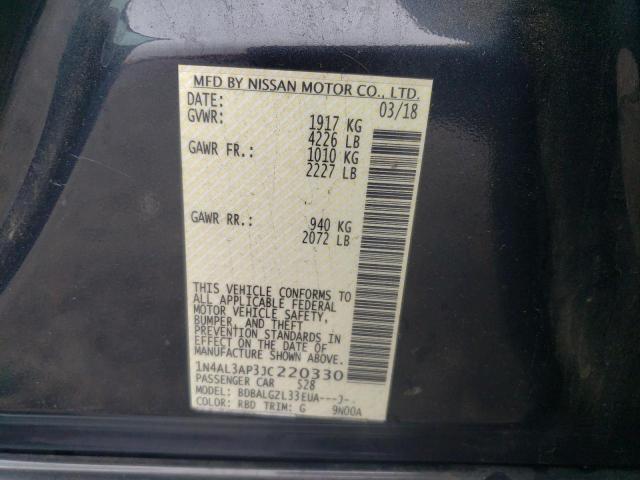 1N4AL3AP3JC220330 - 2018 NISSAN ALTIMA 2.5 Qara foto 12