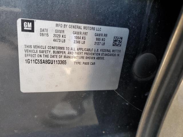 1G11C5SA8GU113365 - 2016 CHEVROLET MALIBU LIM LT 石墨色 照片 12