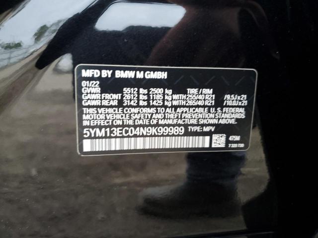 5YM13EC04N9K99989 - 2022 BMW X3 M BLACK photo 13