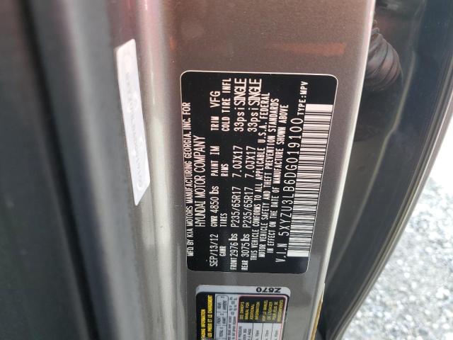 5XYZU3LB6DG019100 - 2013 HYUNDAI SANTA FE S Yaşıl foto 13