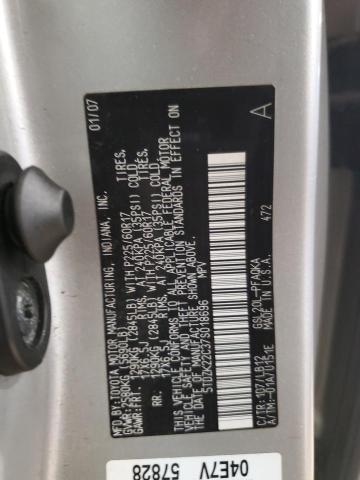 5TDZK22C37S018696 - 2007 TOYOTA SIENNA XLE SILVER photo 13