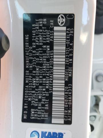 5YFEPRAE5LP105465 - 2020 TOYOTA COROLLA LE Ağ foto 12