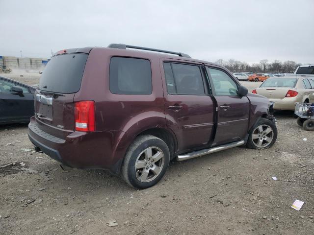 5FNYF4H45BB022838 - 2011 HONDA PILOT EX MAROON photo 3