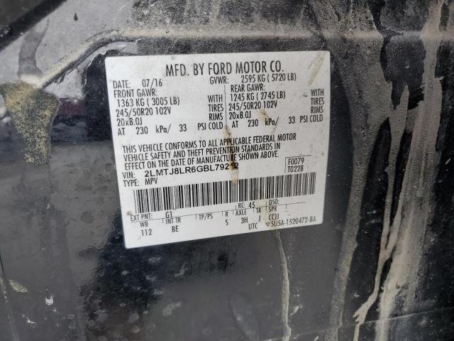 2LMTJ8LR6GBL79212 - 2016 LINCOLN MKX RESERVE BLACK photo 13