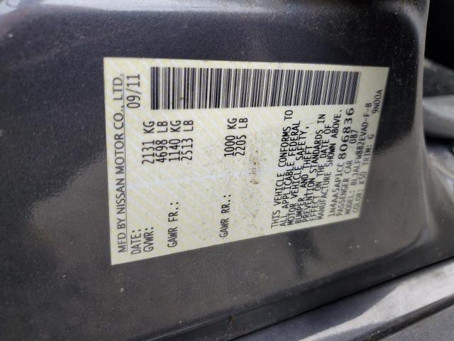 1N4AA5AP1CC806836 - 2012 NISSAN MAXIMA S GRAY photo 13