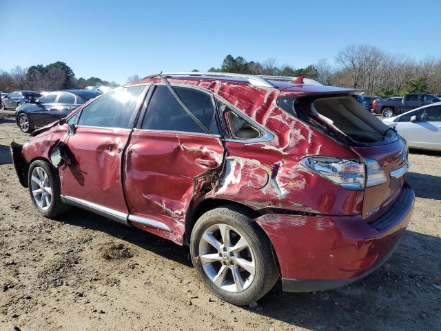 2T2ZK1BA0AC008051 - 2010 LEXUS RX 350 BURGUNDY photo 2