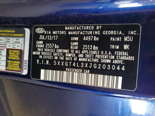 5XXGT4L3XJG203044 - 2018 KIA OPTIMA LX 蓝色 照片 13