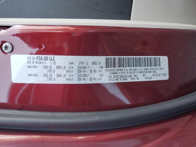 2C4RC1BG0JR211303 - 2018 CHRYSLER PACIFICA TOURING L Bordo foto 13