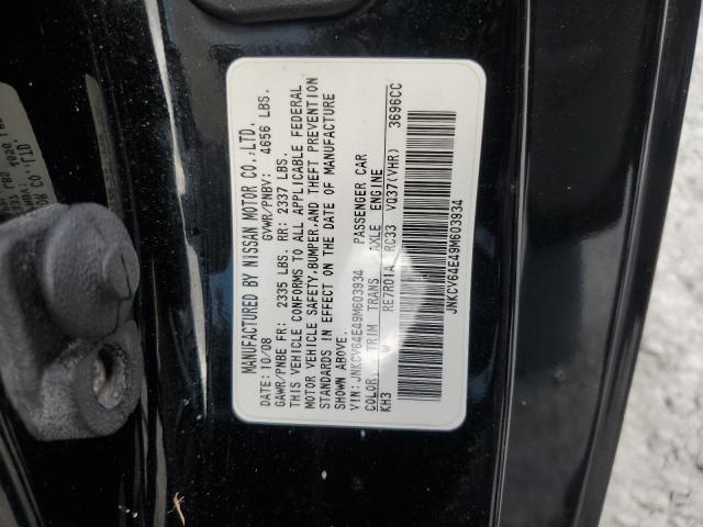JNKCV64E49M603934 - 2009 INFINITI G37 BASE BLACK photo 13