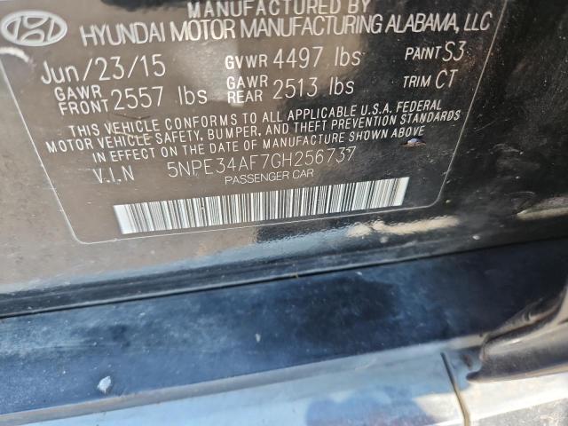 5NPE34AF7GH256737 - 2016 HYUNDAI SONATA SPORT BLACK photo 12