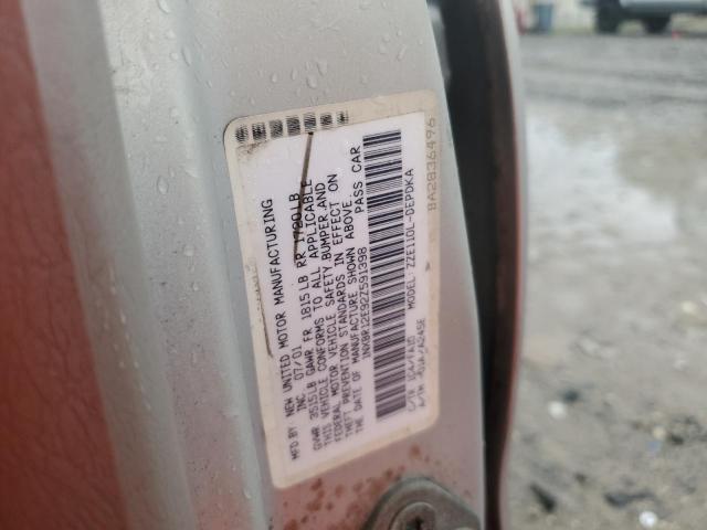 1NXBR12E92Z591398 - 2002 TOYOTA COROLLA CE Silber Foto 12