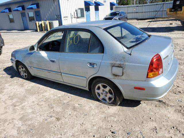 KMHCG45C94U499832 - 2004 HYUNDAI ACCENT GL SILVER photo 2