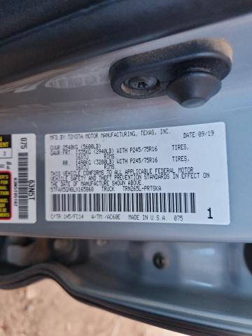 5TFAX5GN8LX165868 - 2020 TOYOTA TACOMA DOUBLE CAB GRAY photo 12