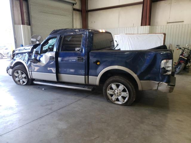 1FTPW12V78FB27333 - 2008 FORD F150 SUPERCREW BLUE photo 2