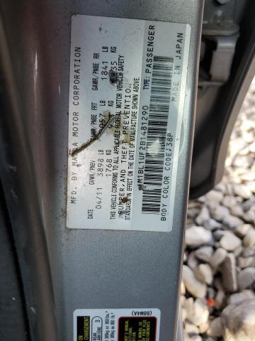 JM1BL1UF2B1481290 - 2011 MAZDA 3 I GRAY photo 12