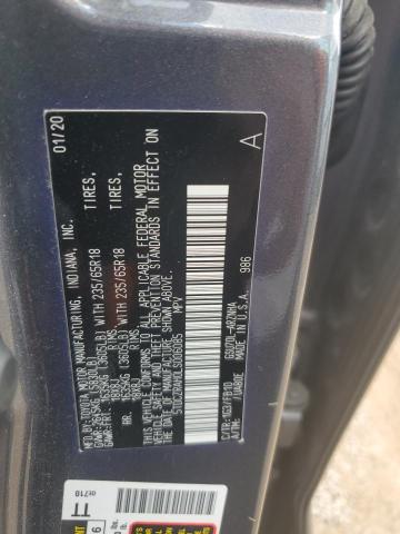 5TDCZRAH0LS006085 - 2020 TOYOTA HIGHLANDER L Grau Foto 13