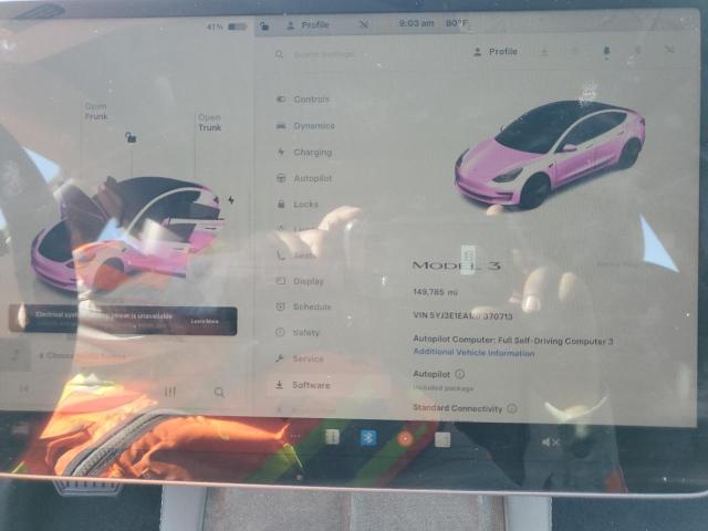 5YJ3E1EA1NF370713 - 2022 TESLA MODEL 3 BLUE photo 9