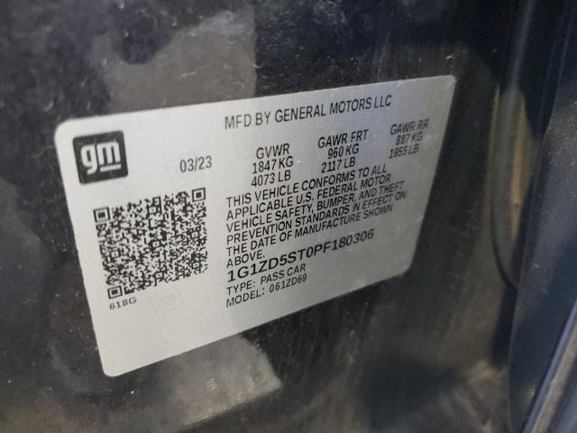 1G1ZD5ST0PF180306 - 2023 CHEVROLET MALIBU LT BLACK photo 12