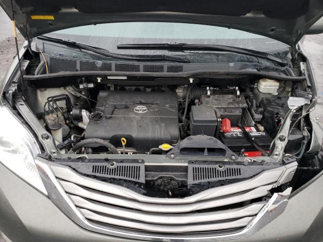 5TDYK3DC0BS108475 - 2011 TOYOTA SIENNA XLE GRAY photo 12